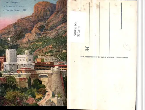 510319,Monaco Le Palais du Prince et Tete de Chien Fürstenpalast