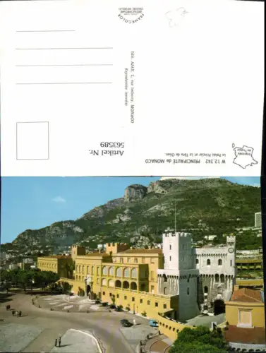 563589,Principaute de Monaco Le Palais Princier et la Tete de Chien