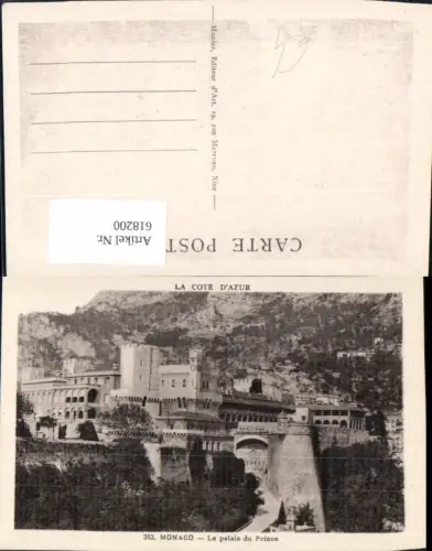 618200,Monaco Le Palais du Prince Fürstenpalast La Cote d Azur