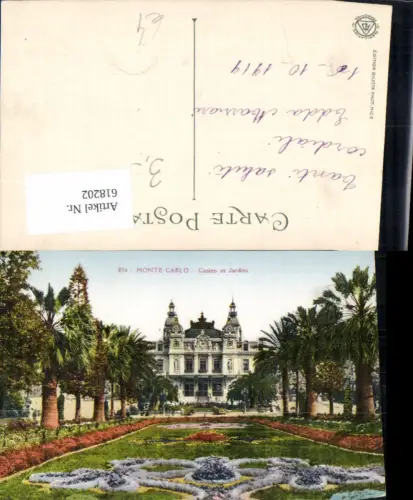 618202,Monte Carlo Casino et Jardins Kasino Park Gartenanlage Monaco