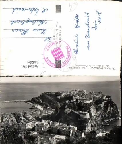 618204,Foto Ak Monaco Vue d ensemble du Rocher et la Condamine