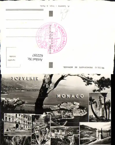 622597,Mehrbild Ak Souvenir de Monaco Principaute de Monaco