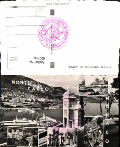 622598,Mehrbild Ak Monte Carlo Monaco Principaute de Monaco