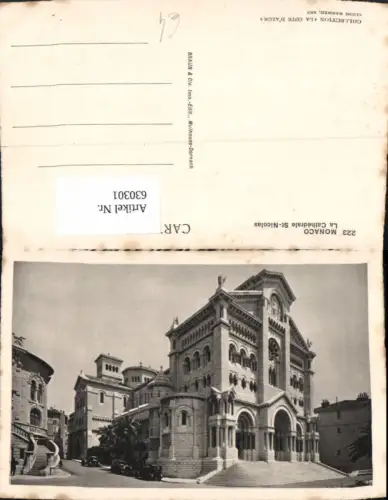 630301,Monaco La Cathedrale St-Nicolas Kathedrale