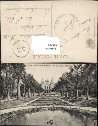 656781,Monte Carlo Le Casino et Jardins Monaco