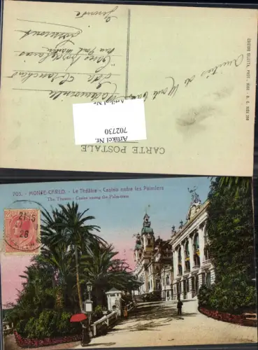 702730 Monte Carlo Monaco Casino Le Theatre Theater Palmiers