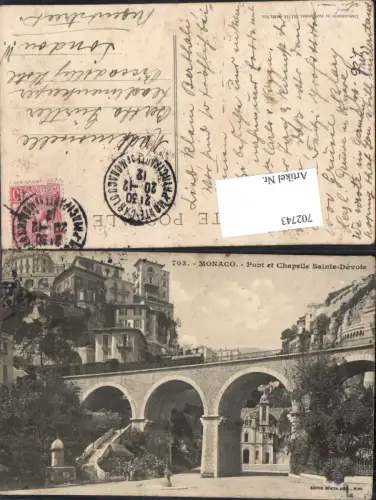 702743 Monte Carlo Monaco Pont et Chapelle Sainte Devote Brücke