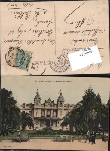 702761 Monte Carlo Monaco Les Jardins et le Casino Facade pub E. Le Deley 79