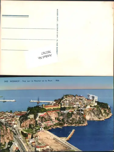 702767 Monte Carlo Monaco Le Rocher et le Port pub RM. 242 Munier Phot.