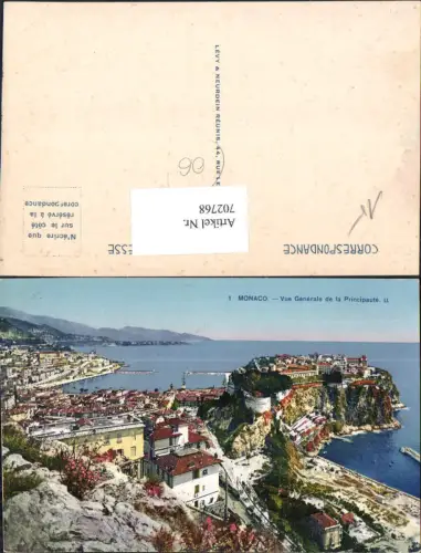 702768 Monte Carlo Monaco Le Rocher et le Port pub Lehnert e Landrock 1