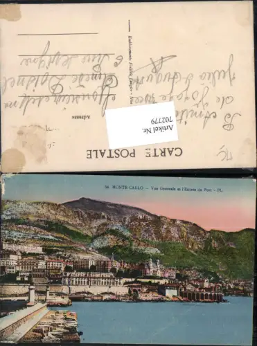 702779 Monte Carlo Monaco Le Rocher et le Port pub FL. 54 Frederic Laugier