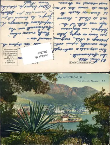 702782 Monte Carlo Monaco Le Rocher et le Port pub Lehnert e Landrock 139