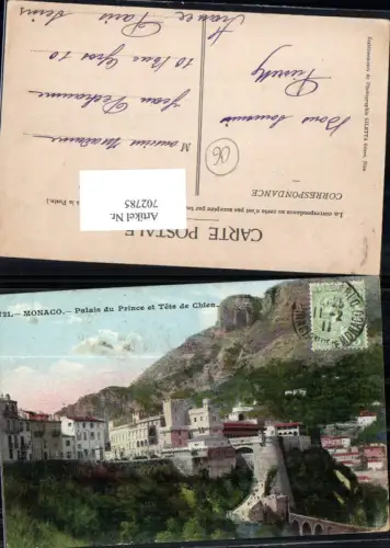 702785 Monte Carlo Monaco Palais de Prince tete de Chien pub Giletta 721