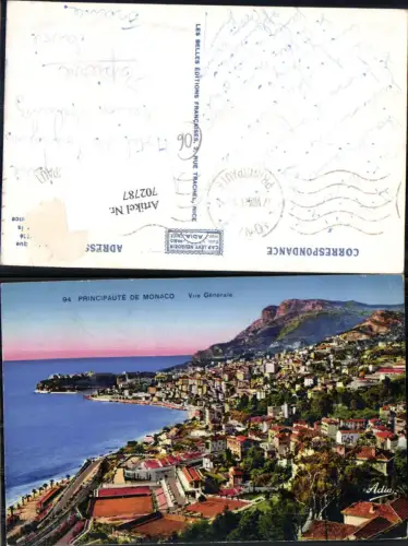 702787 Monte Carlo Monaco Le Rocher et le Port pub Les belles 94