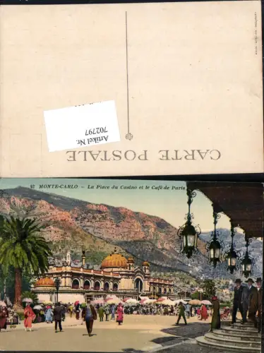 702797 Monte Carlo Monaco La Place du Casino Cafe de Paris pub Lemaitre 42