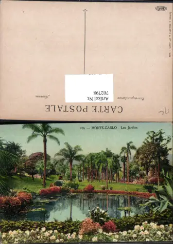 702798 Monte Carlo Monaco Les Jardins pub Edt. J. Giletta 766