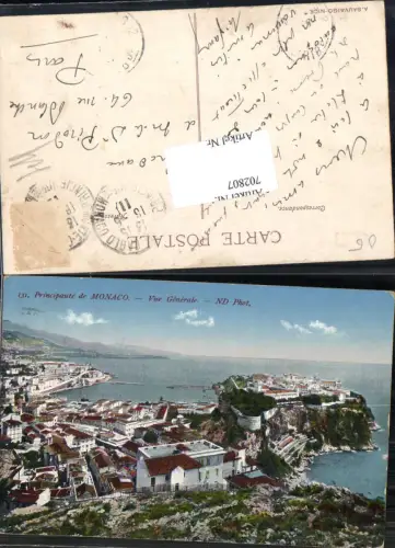 702807 Monte Carlo Monaco Totale Rocher pub ND. Phot. 131