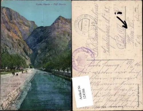 124586,Kotor Rijeka Skurda Fluss Skurda Feldpost Etappenpostamt 349 Gebirgsbäcker 119 Feldpost
