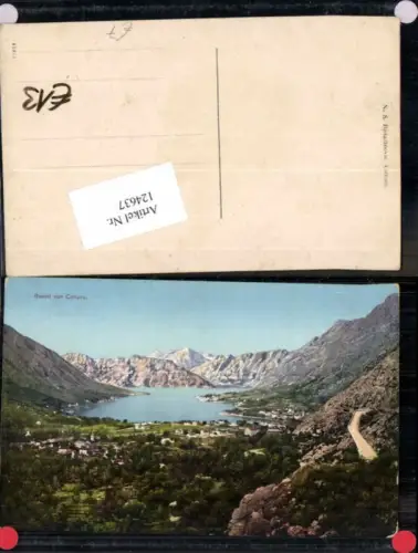 124637,Bucht von Cattaro Kotor Tolle Karte Dalmatien 1910