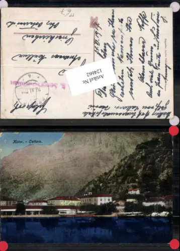 124662,Kotor Cattaro Hafen Bucht 1915 Feldpost