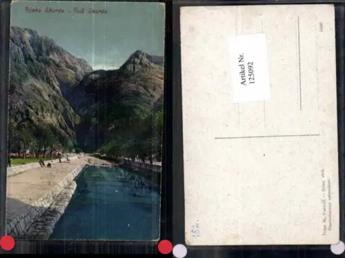 125092,Rijeka skurda Fluss Partie Kotor Cattaro 1919