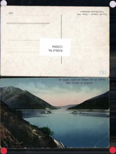 125094,Die beiden Inseln bei Perast Perasto 1919 Kotor Cattaro