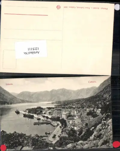 125111,Cattaro Kotor Südseite 1909 Tolle Karte