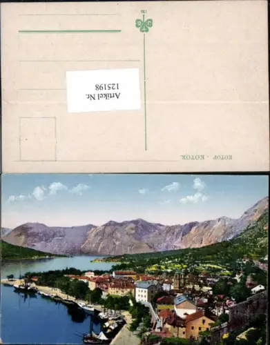 125198,Tolle Karte Kotor Cattaro Kotorska 1914 Hafen Häuser