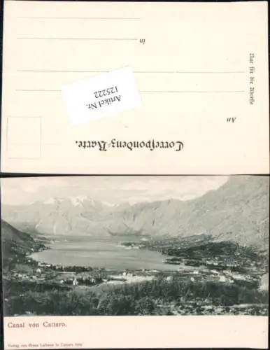125222,Canal von Kotor Cattaro Kotorska 1904