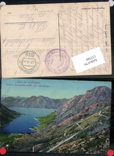 133384,Cattaro Kotor Serpentinenstrasse Feldpost FP 349 Etappenpostamt Gebirgsbäckerei