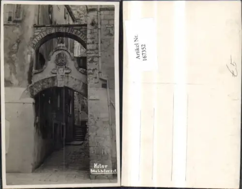 167352,Kotor Ansicht Torbogen Gasse