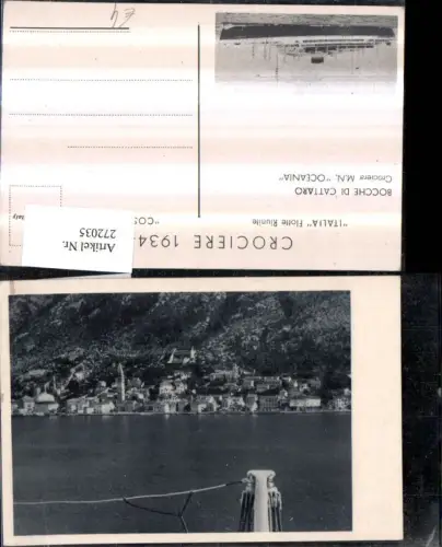 272035,Montenegro Kotor Bocche di Cattaro Totale Dampfer Schiff Crociera M. N. Oceania