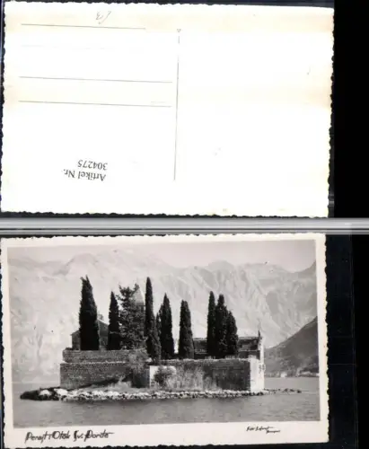 304275,Perast Otok Sveti Dorde Heiliger Georg Insel Kirche Bergkulisse