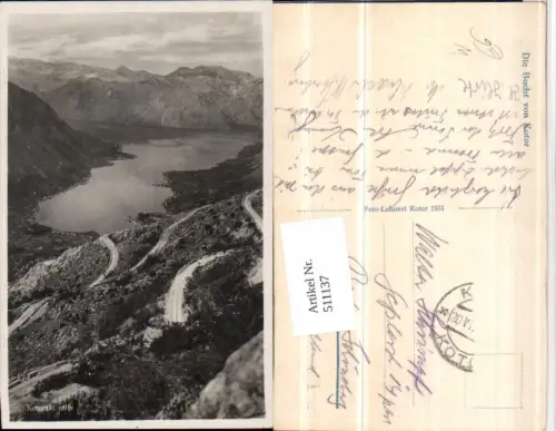 511137,Montenegro Bucht von Kotor Kotorski zaliv Bergkulisse