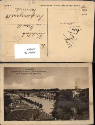 379289,Netherlands Leeuwarden Panorama vanaf de Beurs op het Wilhelminaplein Gerechtshof