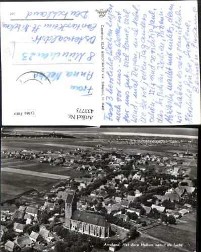 433773,Netherlands Ameland Het dorp Hollum vanuit de lucht Totale