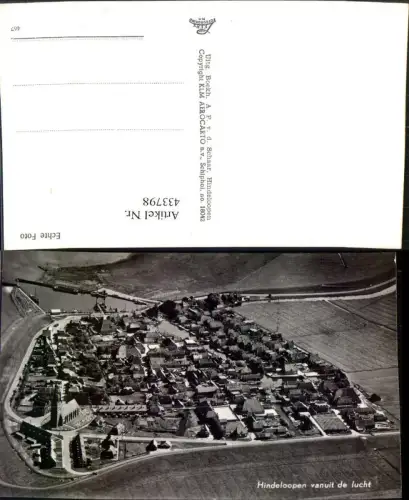 433798,Netherlands Hindeloopen vanuit de lucht Totale Fliegeraufnahme