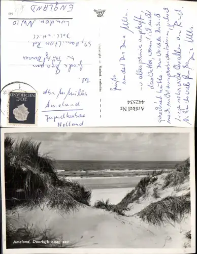 442534,Netherlands Ameland Doorkijk naar zee Dünen Strand
