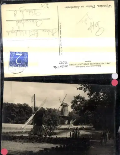 73072,Arnhem Wipmolen Tjasker en Bovenkruier Windmühlen