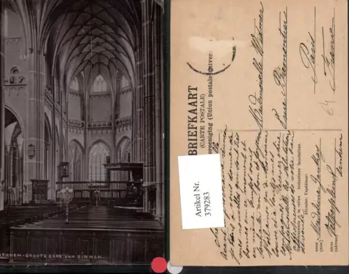379283,Netherlands Arnhem Groote Kerk van Binnen Kirche Innenansicht