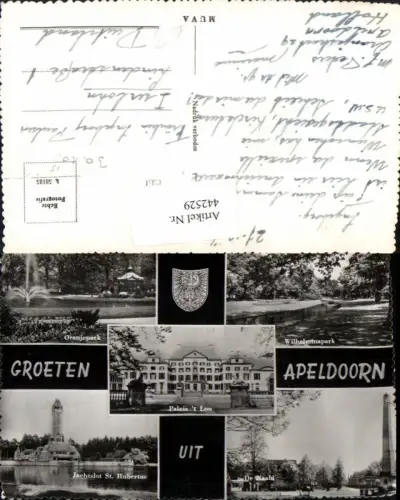 442529,Netherlands Apeldoorn Paleis Loo Jachtslot Oranjepark Park Mehrbildkarte