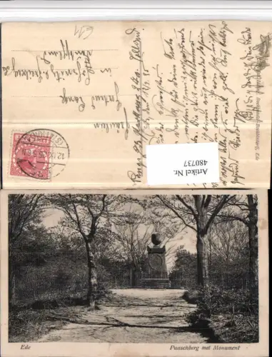 480737,Netherlands Ede Paaschberg met Monument