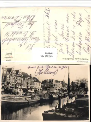 495995,Netherlands Groningen Poortershuisje Damsterdiep Boote