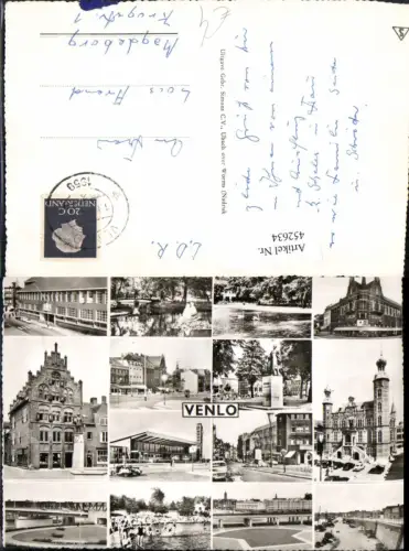 452634,Netherlands Venlo Rathaus Bahnhof Denkmal Freibad Brücke Mehrbildkarte