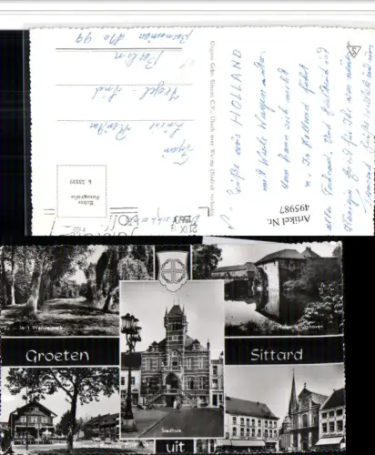 495987,Netherlands Sittard Stadhuis Rathaus Molen Mühle Park Mehrbildkarte