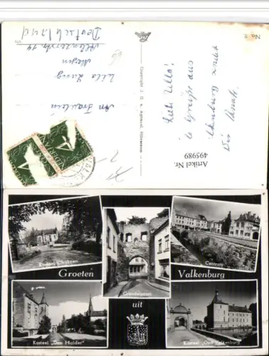 495989,Netherlands Valkenburg Kasteel Schloss Centrum Mehrbildkarte