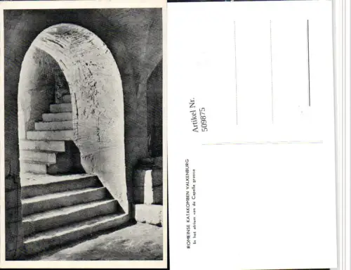 509875,Netherlands Valkenburg Romeinse Katakomben Capella graeca Stiege