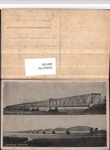 480749,Netherlands Moerdijk Spoorbrug Nieuwe brug Brücken Mehrbildkarte