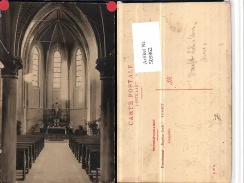 509862,Netherlands Vught Pensionnat Regina Coeli Chapelle Kapelle Innenansicht