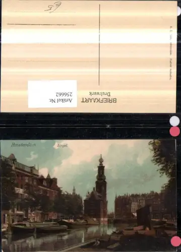 256662.Amsterdam Singel Partie Ruderboote Boote Turm